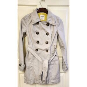 Women Old Navy Tan Double-Breasted Classic Trench Coat Size X small Beige